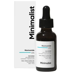 Minimalist Niacinamide 05% Face Serum with Bifida Ferment, Oat Extract & Hyaluronic Acid for All Skin Types